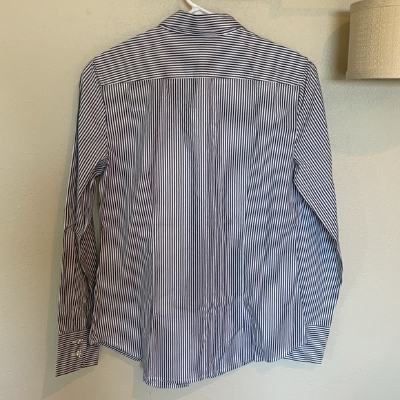 J. Crew Slim Fit Striped Jewel Button Top Size 4 NWT - Picture 7 of 9